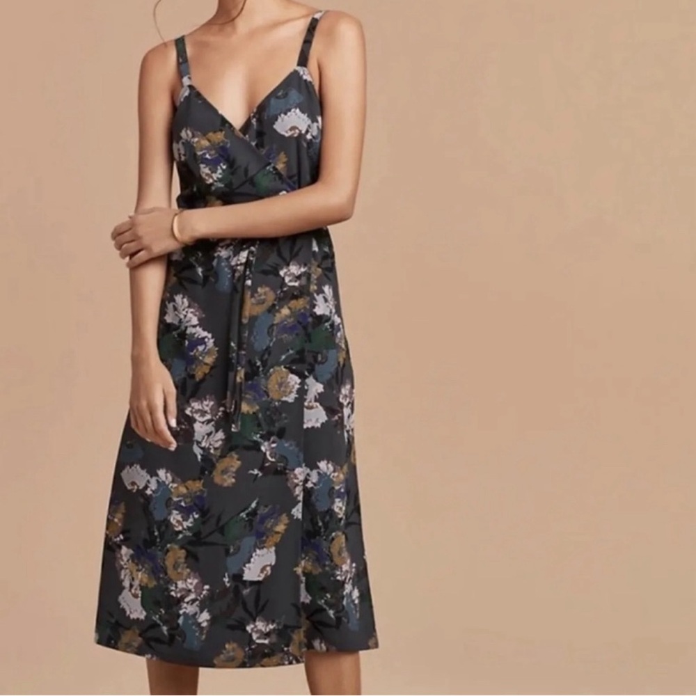 Wilfred Astere Floral Midi Wrap Dress Aritzia SIZE S